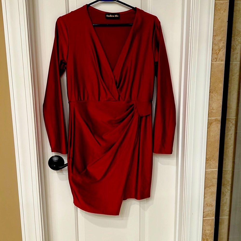 Christmas red mini dress